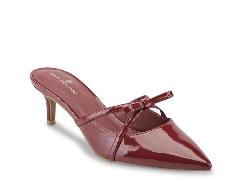 バンドリーノ レディース シューズ サンダル BandolinoMokita Mule Dark Red Patent レッド