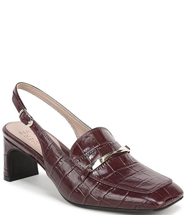 ナチュライザー レディース シューズ パンプス レザー Naturalizer Cypress Croco Embossed Leather Bit Buckle Slingback Dress Pu