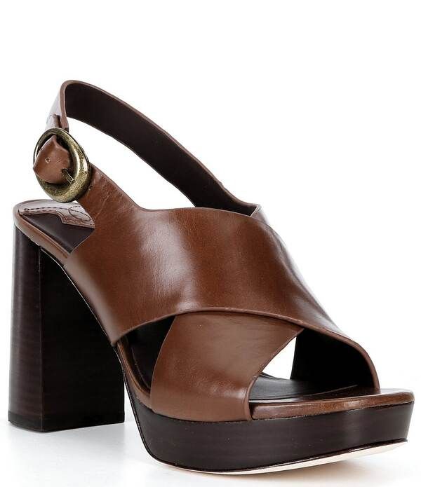 アントニオ メラーニ レディース シューズ サンダル プラットフォーム レザー Antonio Melani Skyler Leather X Band Platform Sandalsienna B