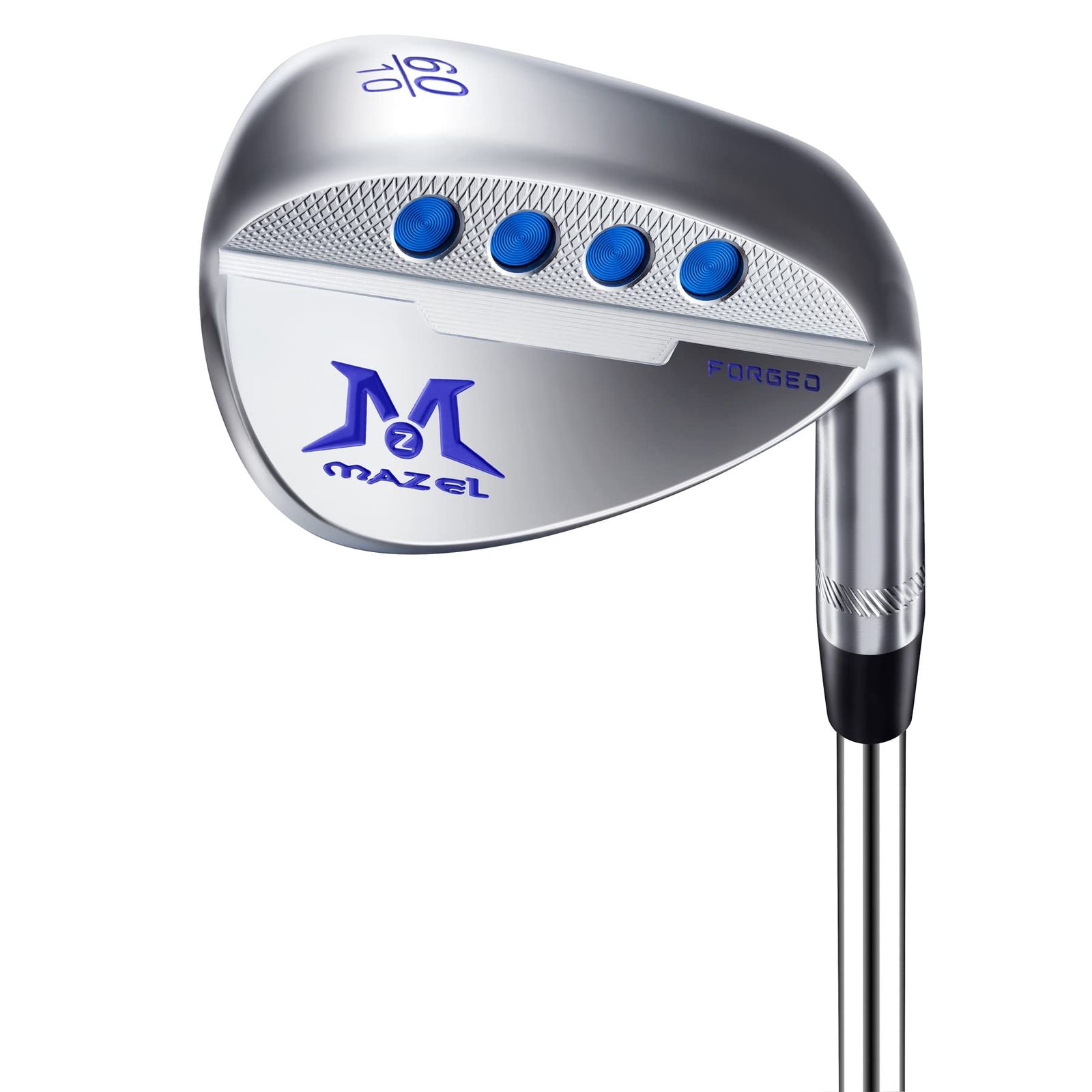 新品 MAZEL (マゼル) FORGED 鍛造ゴルフサンドウェッジ メンズ 右利き ロフト角:48度、50度、52度、54度、56度、58度、60度 ワイドソールウェッジ (ステンレス鋼（鍛造 - シルバー） Rフレックス 60 度 右利き)