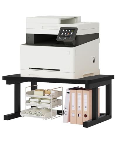 プリンター台 卓上 2段 小型 大型 プリンターラック 幅50cm a3対応 机上 置き台 収納棚 木製ラック棚 オフィス 省スペース 家庭用 部屋用 ホーム キッチン収納用 木目 総耐荷重40kg 奥行40cm 高さ27.2cm 組立簡単 在宅勤務 事務ｍａ