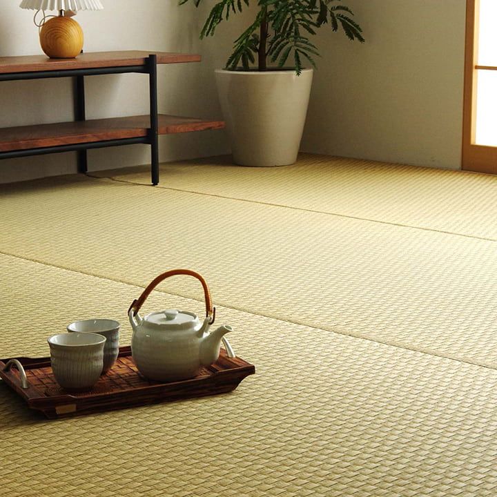 和室が香る、国産い草の上敷き 国産い草 上敷き 本間4.5畳 約286.5×286cm カーペット 和室