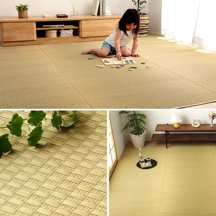 和室が香る、国産い草の上敷き 国産い草 上敷き 本間4.5畳 約286.5×286cm カーペット 和室