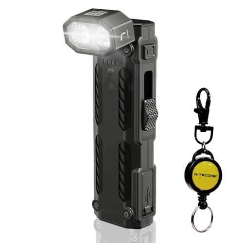 【変幻自在のフラッシュライト:日本正規代理店】NITECORE EDC09 102度首振り マグネット 高輝度1600ルーメン 250時間 軽量114g コンパクト USB-C充電式 IPX6防水 作業用 アウトドア 日常使い 懐中電灯 2年保証〔限定キーJu
