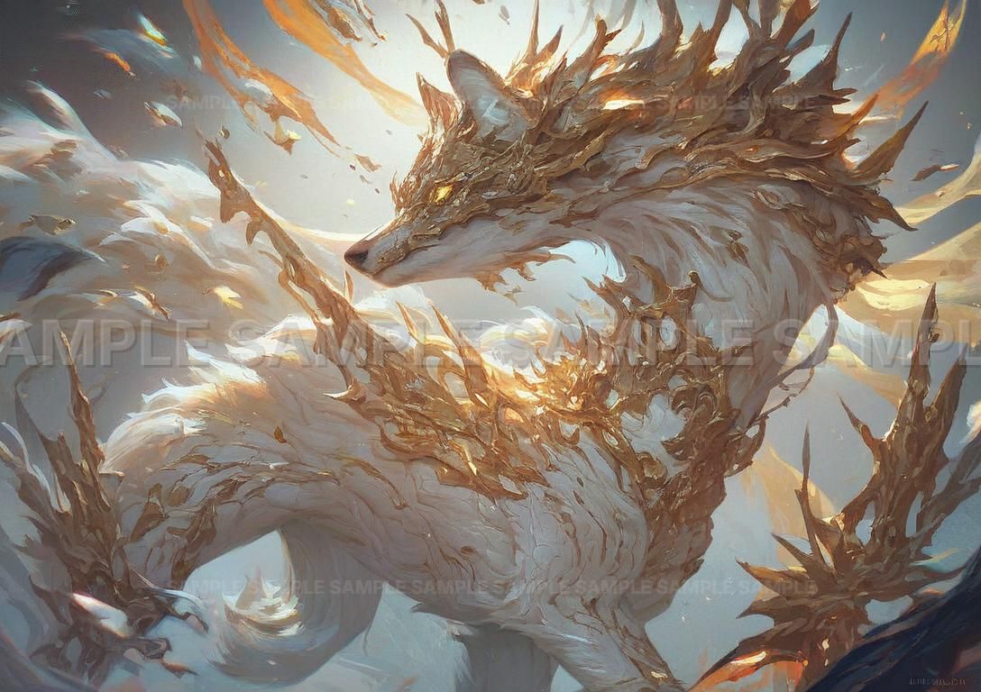 AIアート】【金運上昇】昇龍 黄金龍神 開運 風水 アート 金色 龍