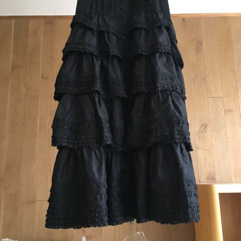 極美品 PINK HOUSE（ピンクハウス）段々 フリル レース ロング