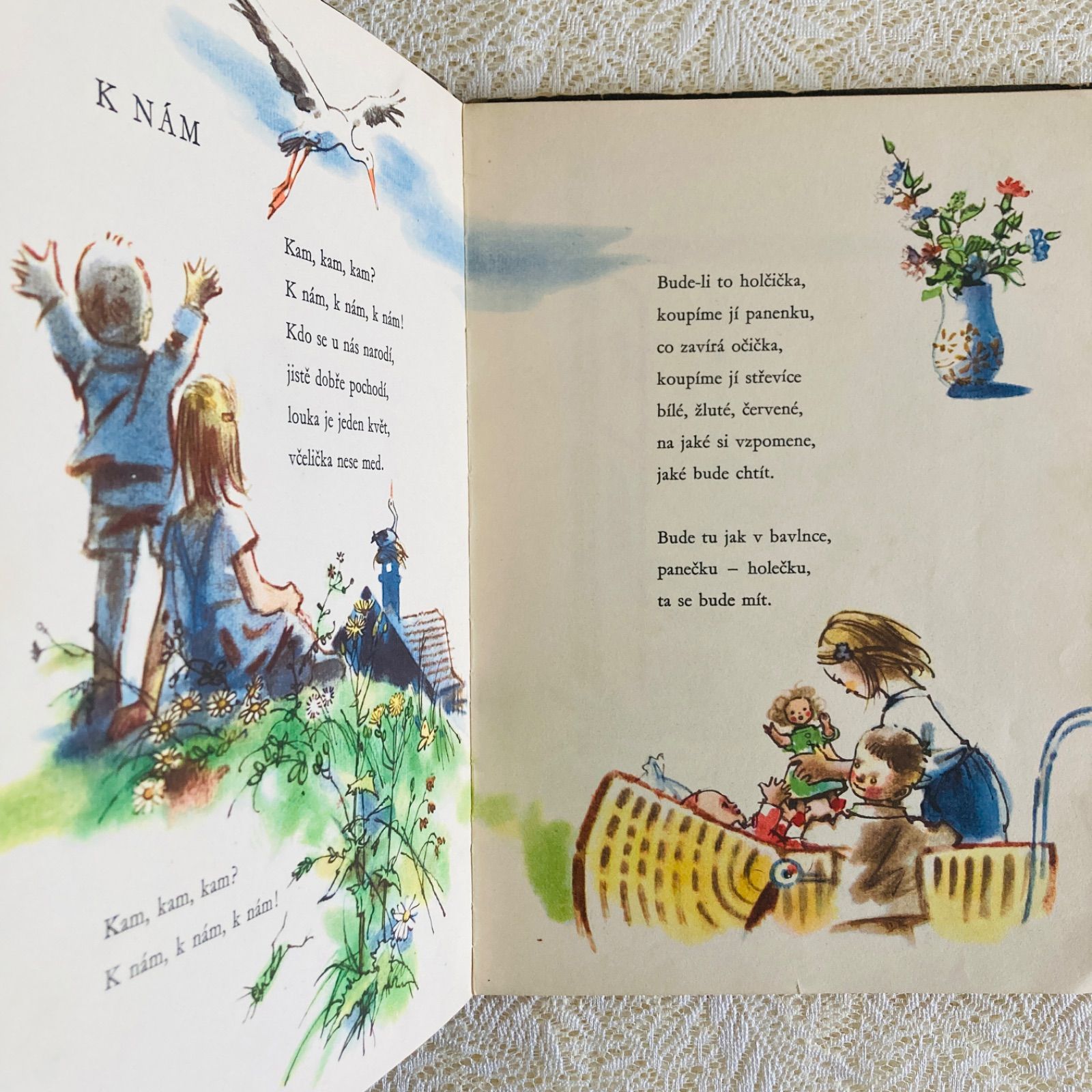 アドルフ・ザーブランスキー挿絵の詩集絵本 蝶が舞う黒い表紙 洋書