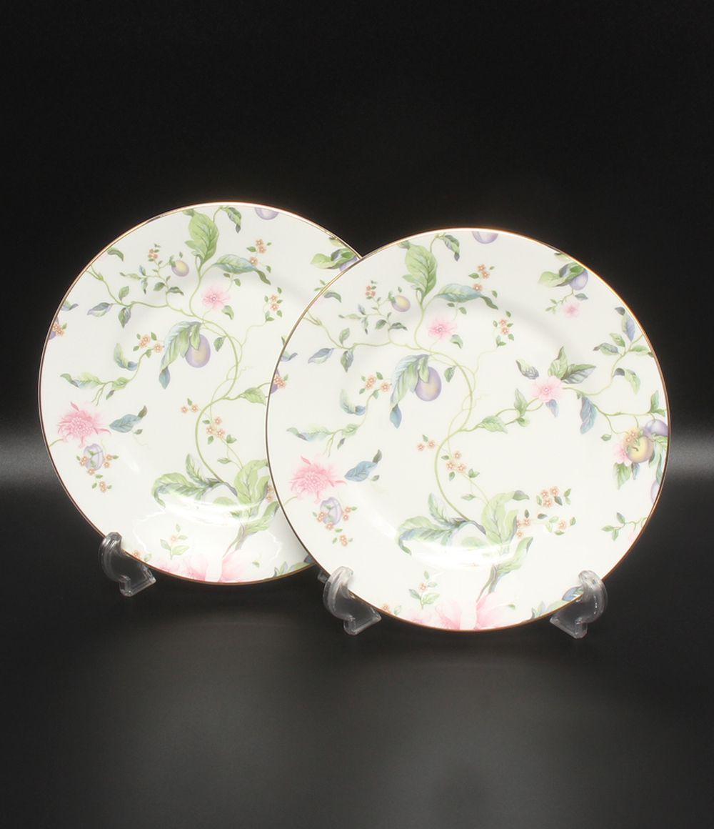 美品 ウェッジウッド プレート 皿 2点セット 20cm スウィートプラム WEDGWOOD