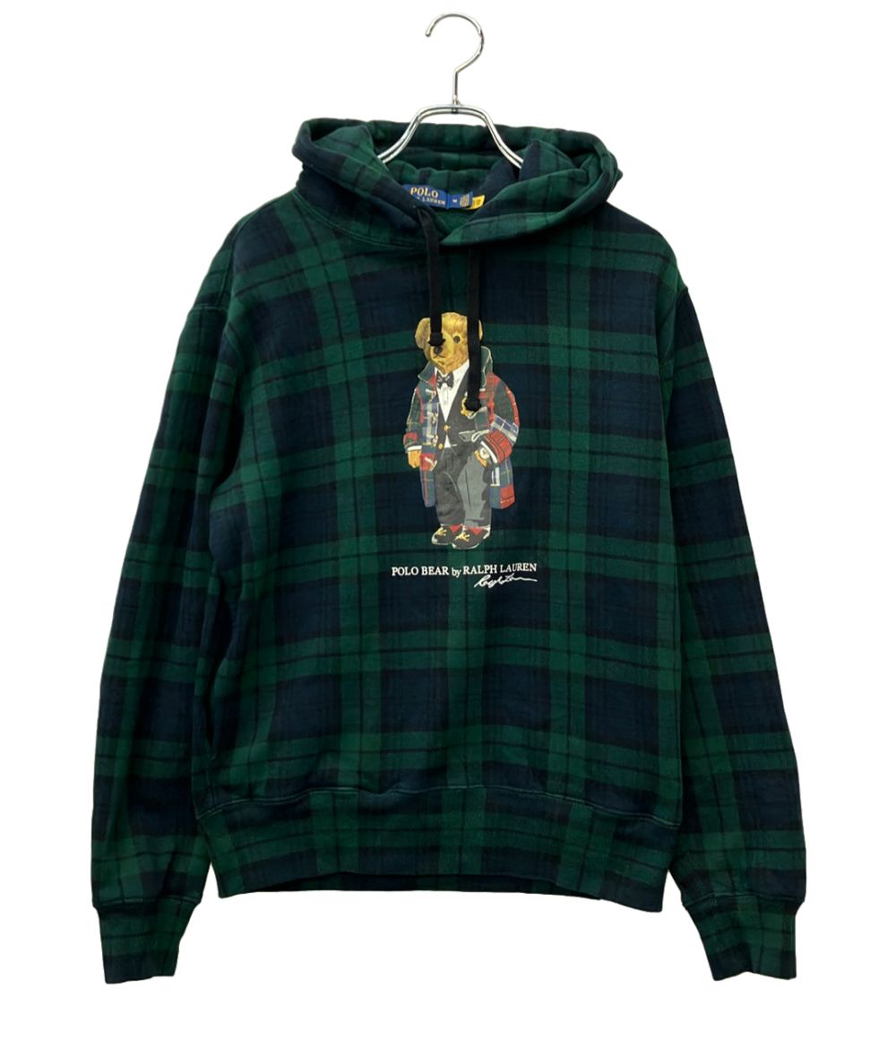 ポロ・ラルフローレン プルオーバーパーカー タータンチェック ポロベア メンズ SIZE M POLO RALPH LAUREN