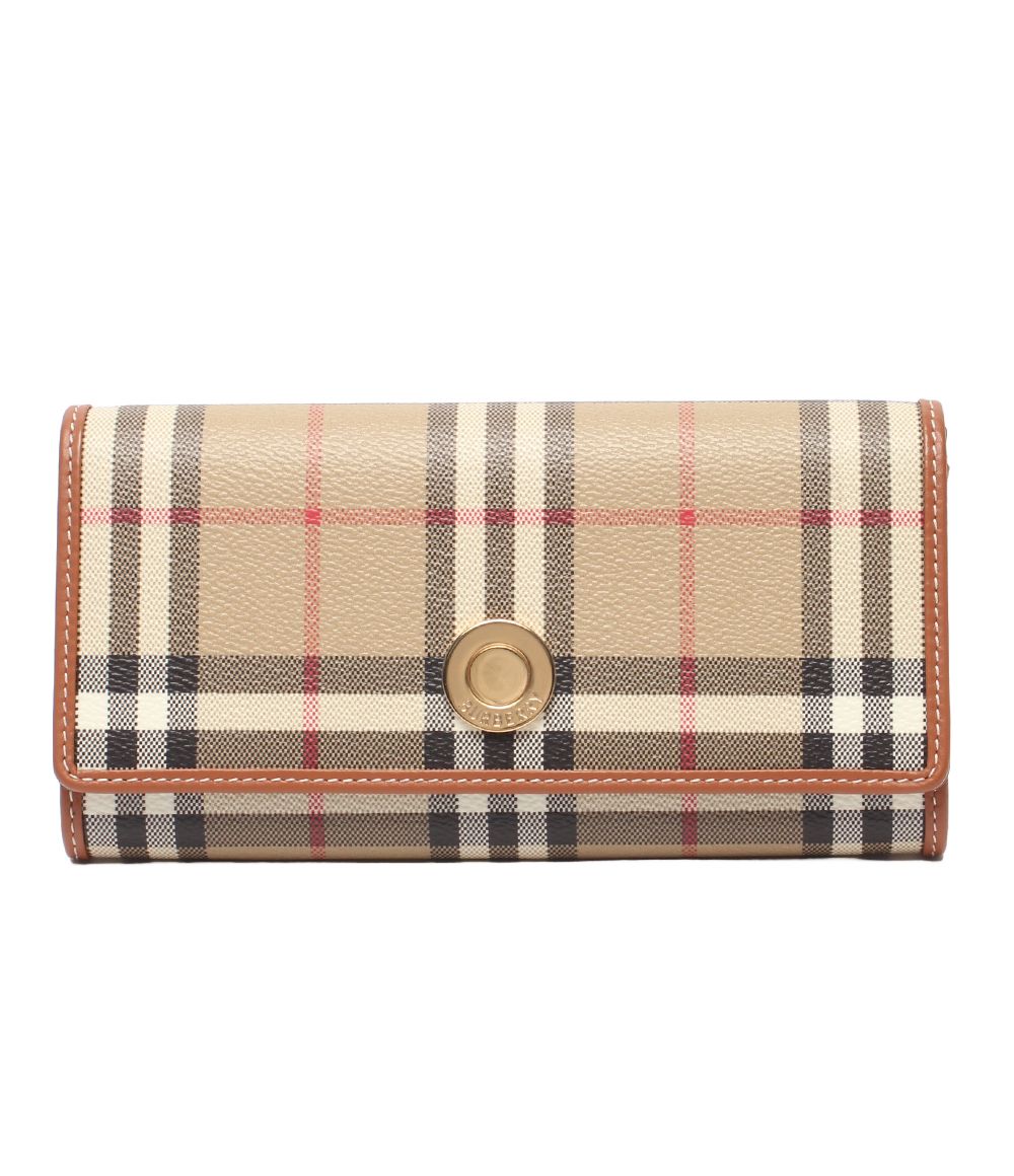 美品 バーバリー 長財布 チェック柄 レディース メンズ BURBERRY