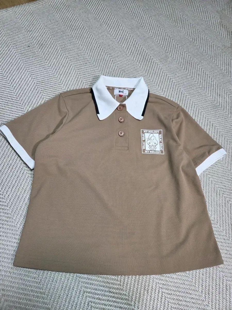 90) ワック WAAC マイメロディ 半袖 カラーTシャツ ベージュ