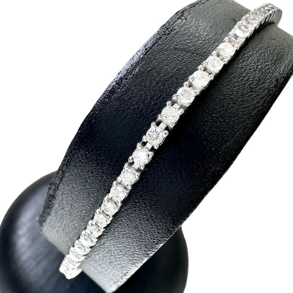 テニスデザイン ダイヤモンド 2.00ct ブレスレット Pt850プラチナ 9.9g
