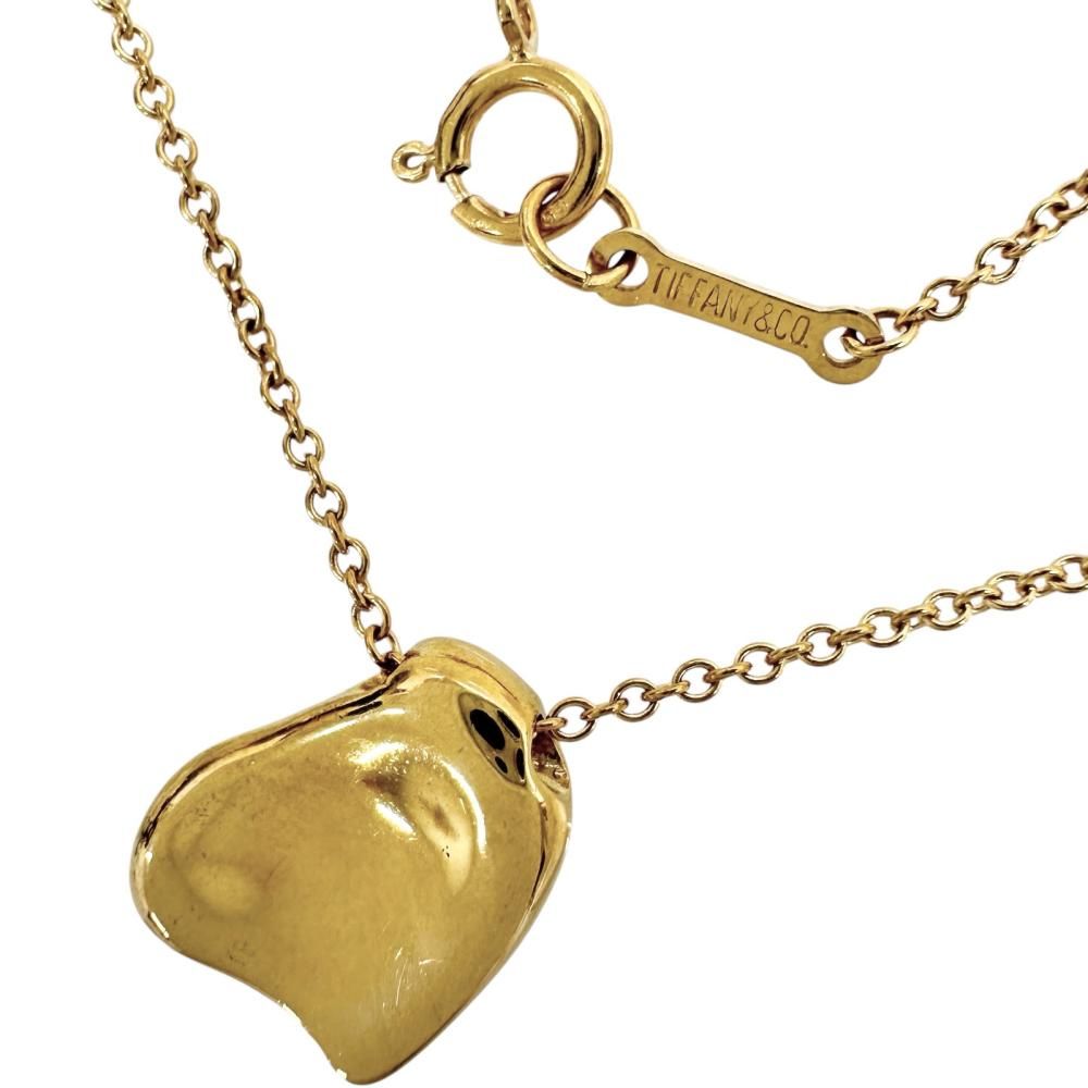 【TIFFANY&Co./ティファニー】フルハート ペレッティ ネックレス K18ゴールド 18金 4.3g 40.5cm レディース 【中古】【真子質店】【GD】