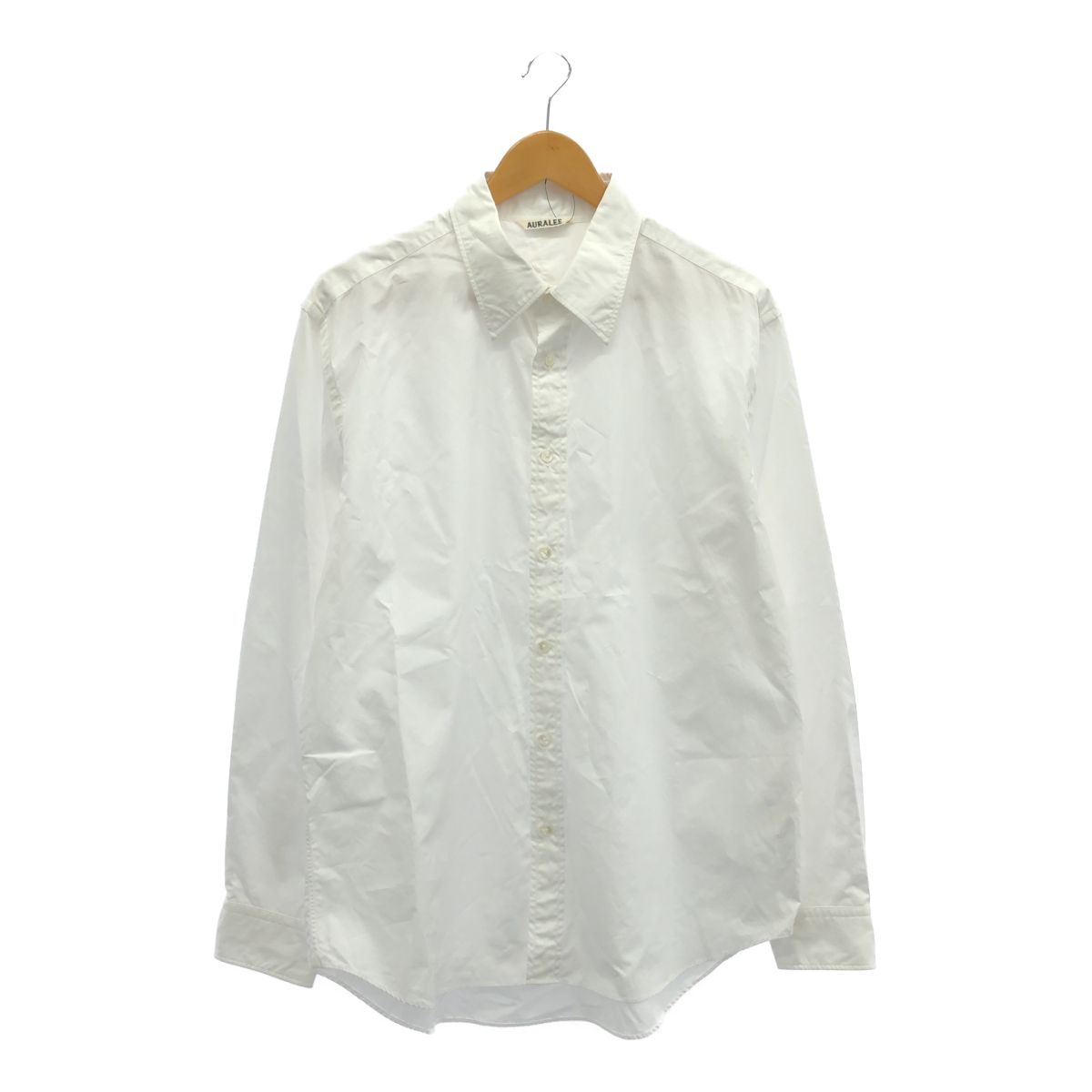 AURALEE　オーラリー　24/AW　A24AS01HO　HIGH　COUNT　FINX　OX　SHIRT　オックスフォードシャツ　長袖シャツ　サイズ5　ホワイト 12,709円
