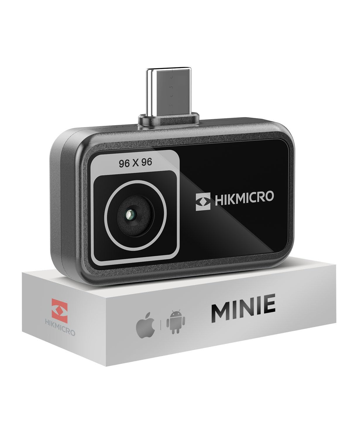 HIKMICRO MiniE サーモグラフィー サーマルカメラ 赤外線カメラ スマホ用- iOS/Android、SuperIR 画像強化、25Hzフレームレート、スマートフォン/タブレット用、-20°C~400°C測定温度範囲、USB-C（iPhone Ju