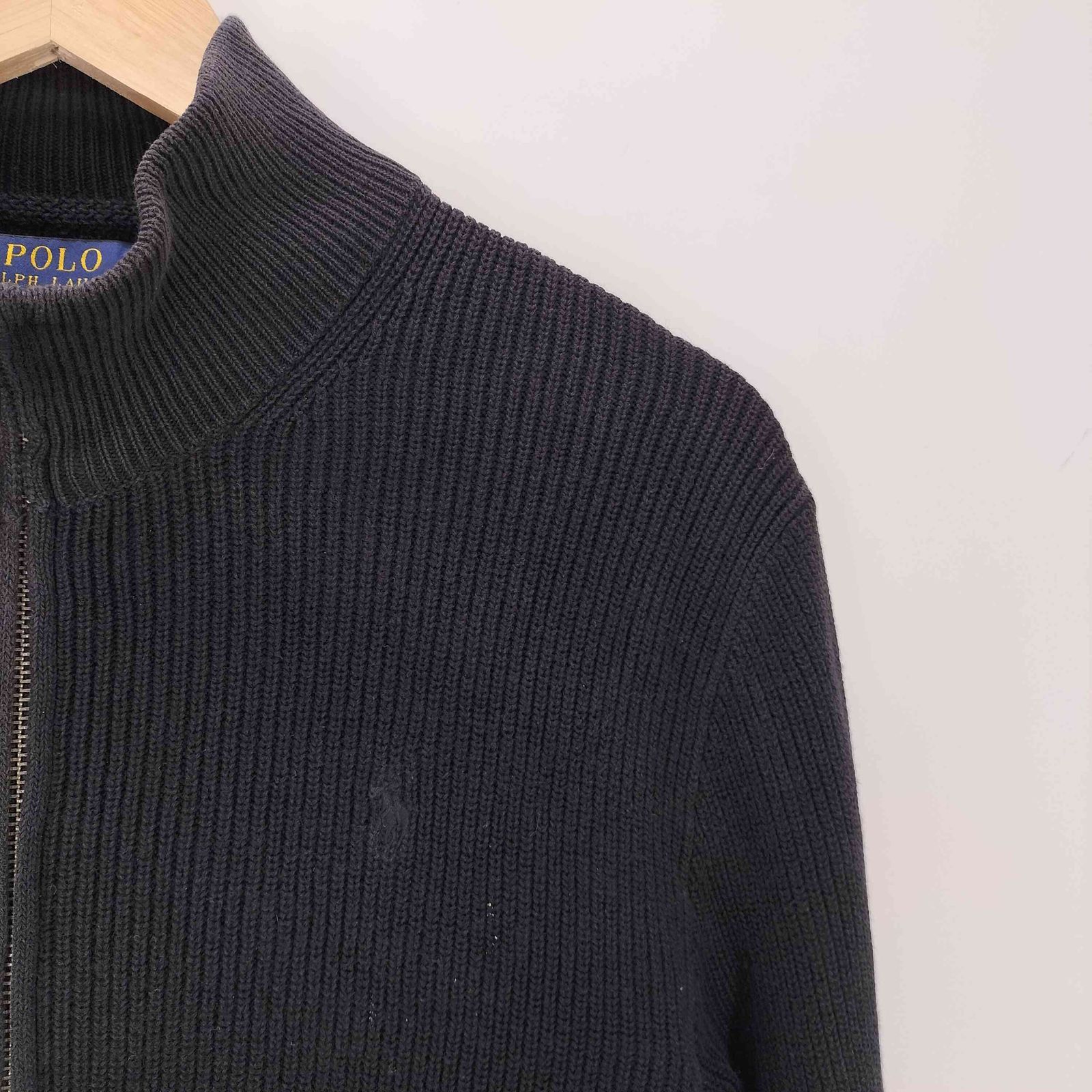 ポロラルフローレン POLO RALPH LAUREN 同色 ポニー刺繍 リブ編み