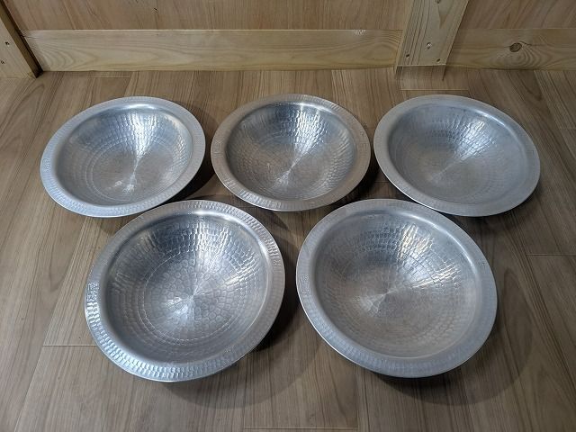 アルミ 打ち出し うどんすき鍋 6枚セット 27㎝ 1,6L 中尾アルミ製作所 二人前 ガス火専用 業務用 鍋 アルミ鍋