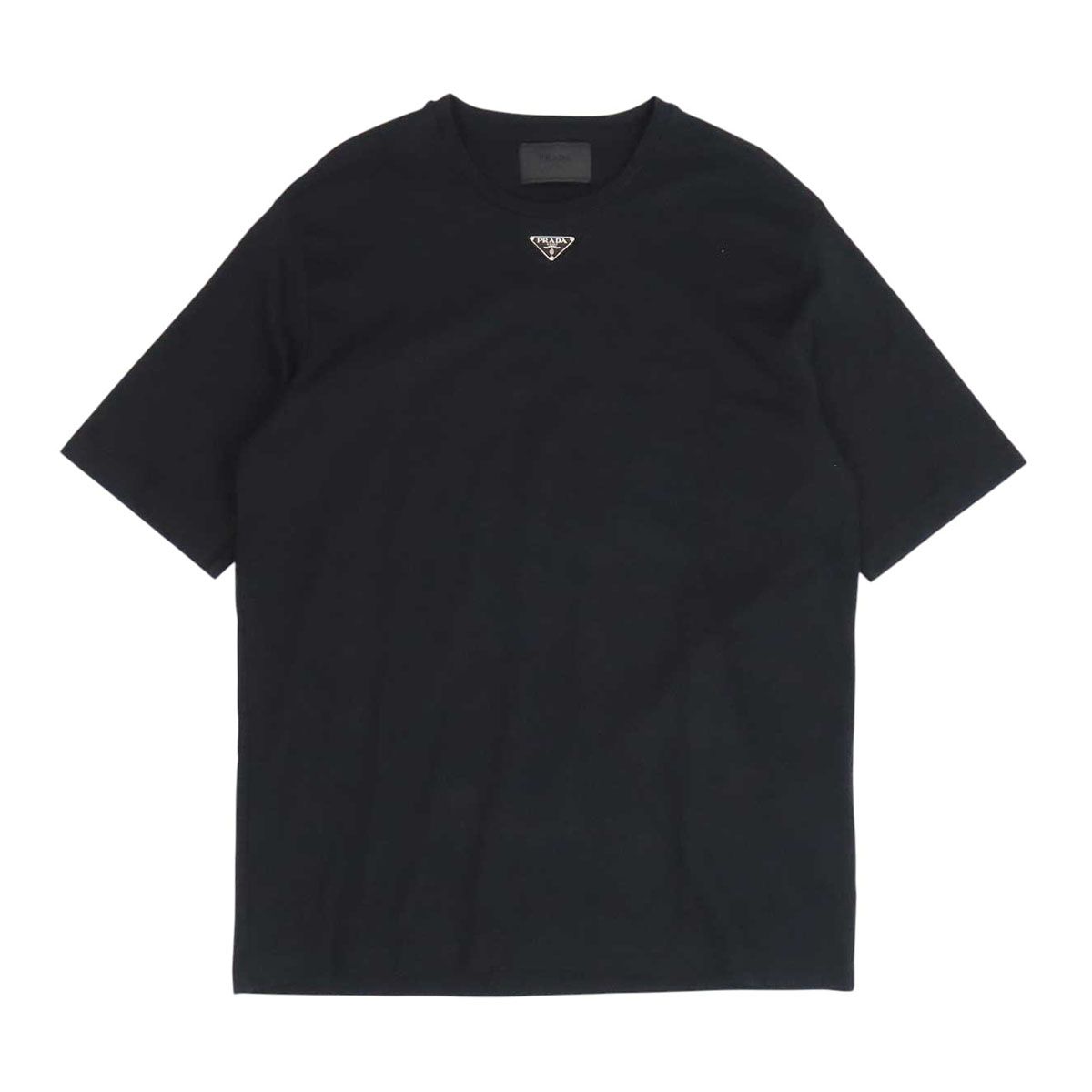 プラダ トライアングルロゴ クルーネックTシャツ UJN861 S232 240 メンズ ブラック PRADA【中古】 【アパレル・小物】