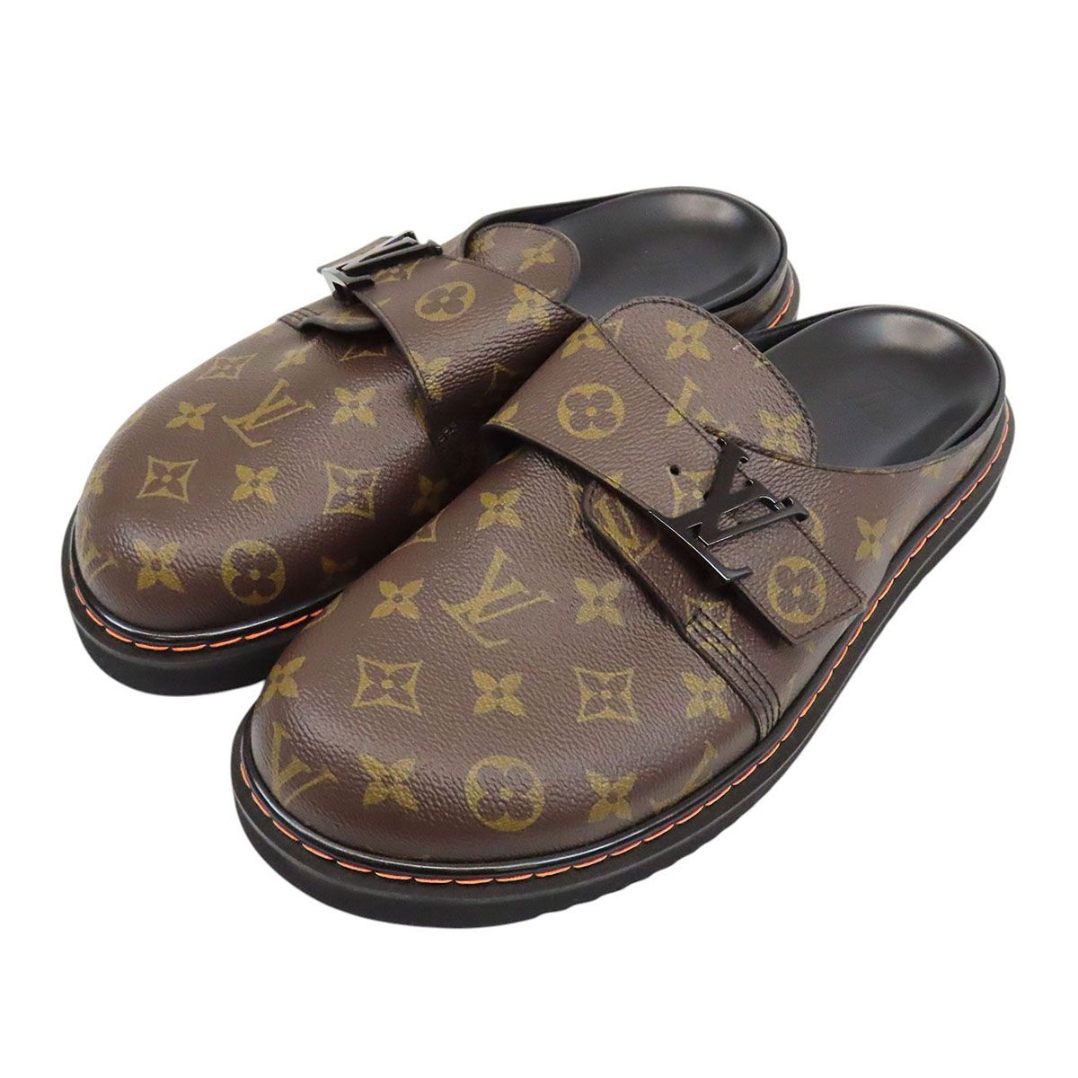 ルイヴィトン LV ヴェニス サンダル モノグラム メンズ ブラック LOUIS