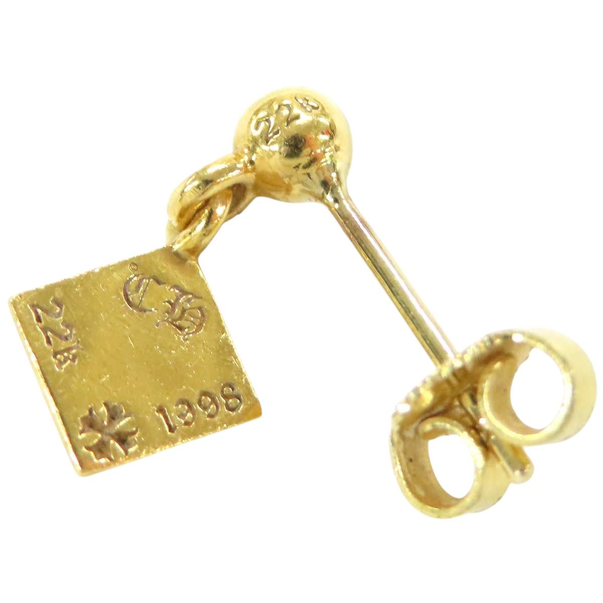 クロムハーツ ピラミッド CHプラス ドロップ ピアス 22K 22K（本体