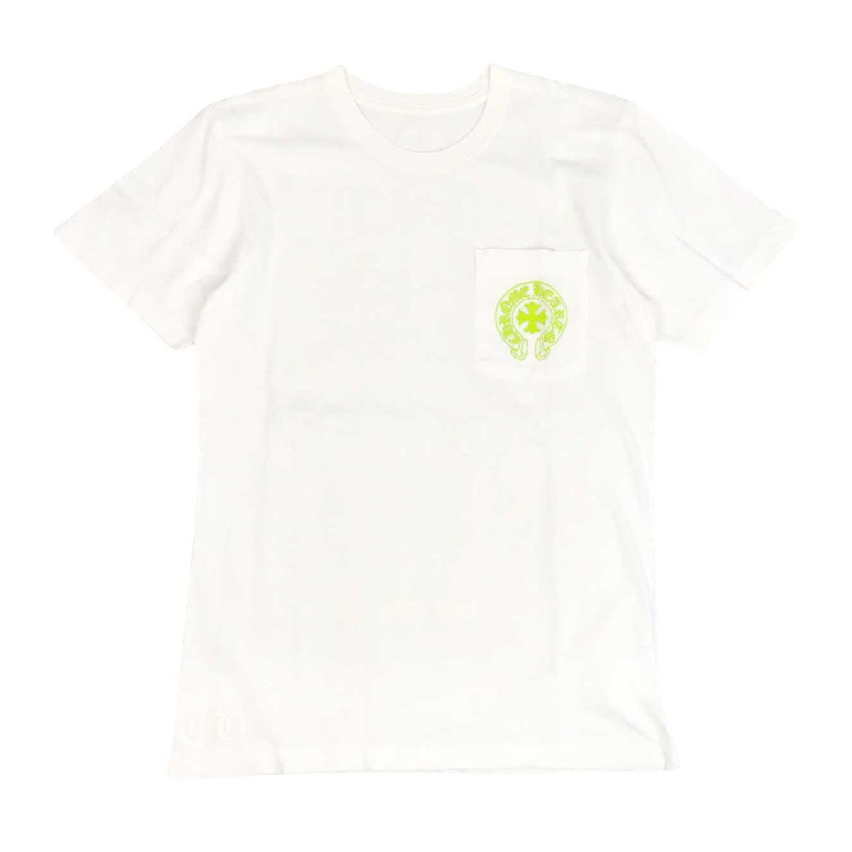 クロムハーツ ホースシュー バック 英字 プリント Tシャツ メンズ ホワイト CHROME HEARTS【中古】 【アパレル・小物】