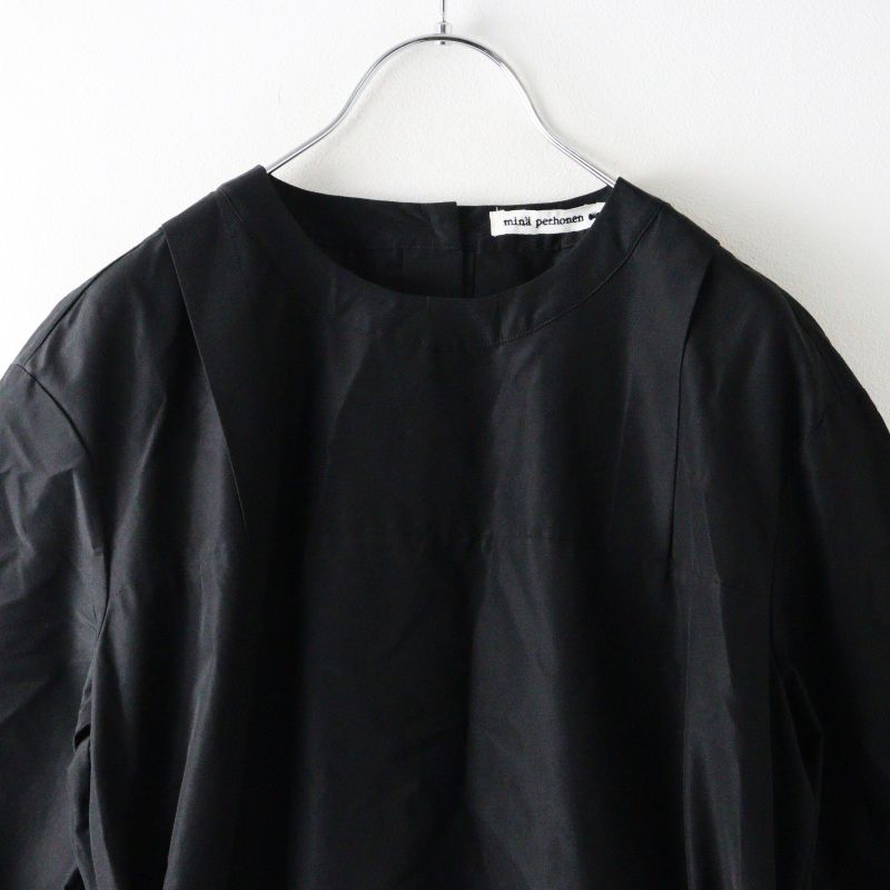 【美品】mina perhonen ミナペルホネン カットソー ブラック　38 美品 定価88000円 2023SS ミナペルホネン mina perhonen malmi
