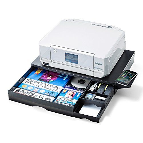 サンワダイレクト プリンター台 卓上 引き出し付 A4収納対応 プリンタステーション 100-PS006ｍａ