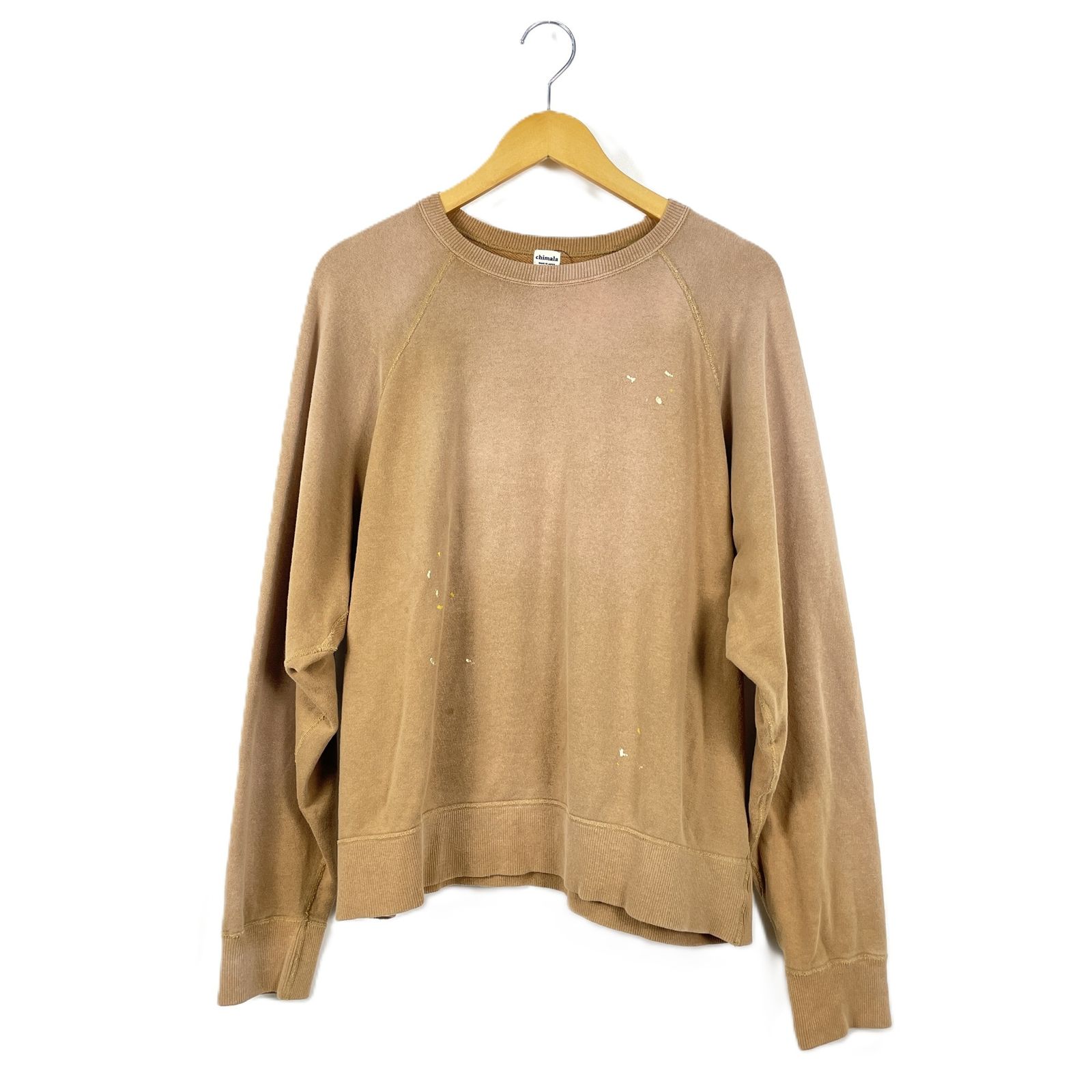 CHIMALA　JOURNAL　STANDARD　LUXE　チマラ　ジャーナルスタンダードラックス　25SS　CS38-K11LX　for luxe PAINT SWEAT CREW TOP　スウェット　Mサイズ　ベージュ