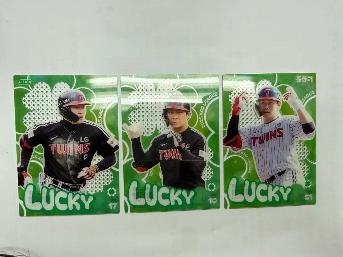 LGツインズ 2025 KBOカード クローバ 3種 (パク・ヘミン、オ・ジファン、ホン・チャンスギ)