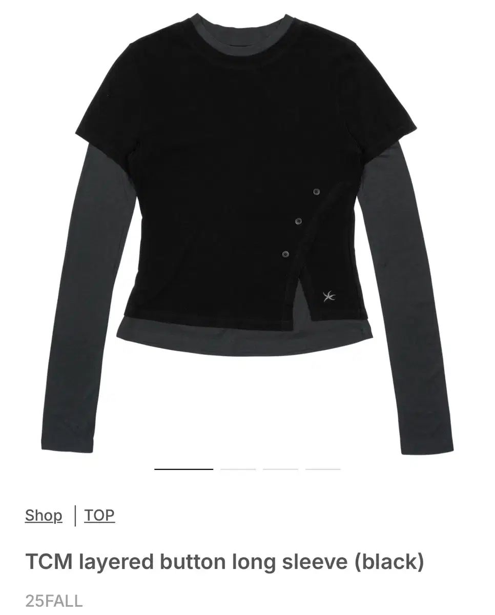 THECOLDESTMOMENT ザコールデストモーメント layered button long sleeve M