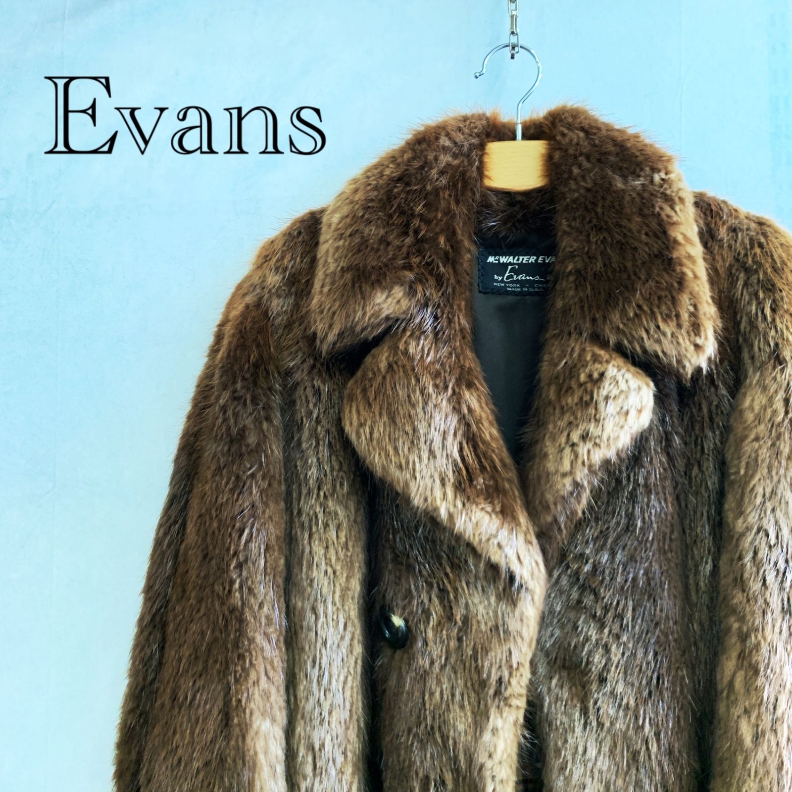Mr.WALTER EVANS エバンス ファーコート 毛皮 USA製