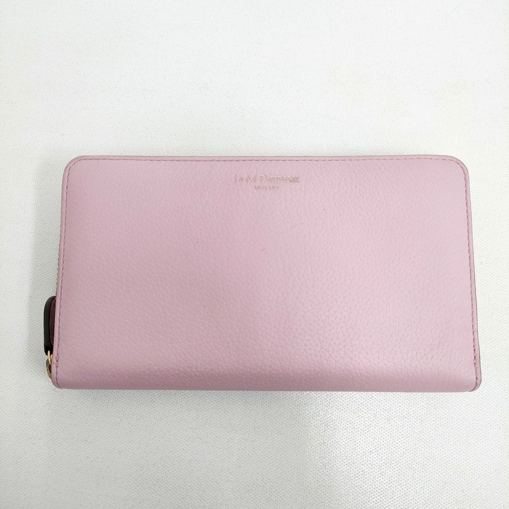 J&M Davidson 美品 ジップウォレット 財布 長財布 ピンク レディース ジェイアンドエムデヴィッドソン【中古】6-0615G◎
