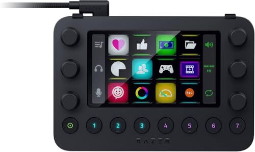 Razer レイザー Stream Controller ライブ配信 & コンテンツ制作用一体型コントローラー 指先でコントロールできる12の触覚 Switchbladeキー 簡単にオーディオ調整が可能な 6 つのタクタイルアナログダイアルと 2 サイド Ju