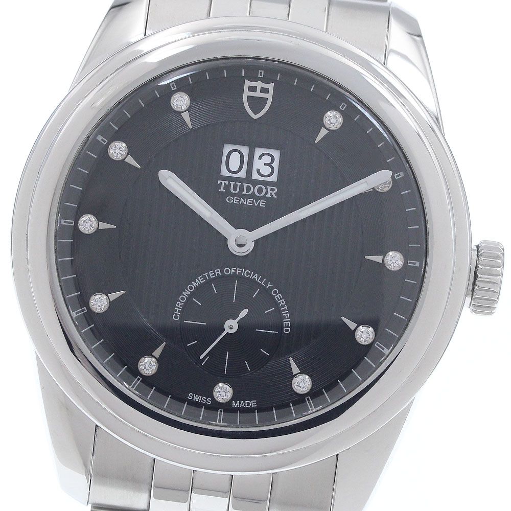 チュードル TUDOR 57100 グラマー ダブルデイト 自動巻き メンズ 良品 保証書付き_956334