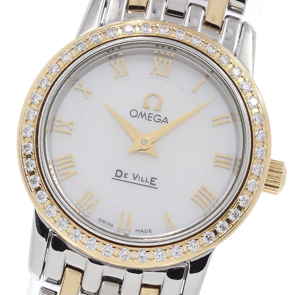 オメガ OMEGA 4375.71 デビル プレステージ ダイヤベゼル クォーツ レディース 良品 _966463 131,400円