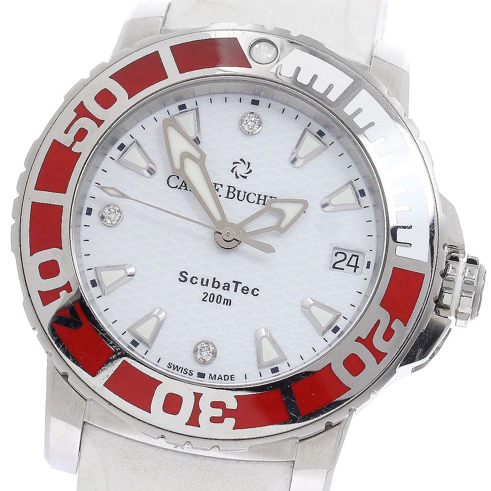 カール F.ブヘラ CARL F.BUCHERER 10634.23B パトラビ スキューバテック 3Pダイヤ デイト 自動巻き レディース _966346