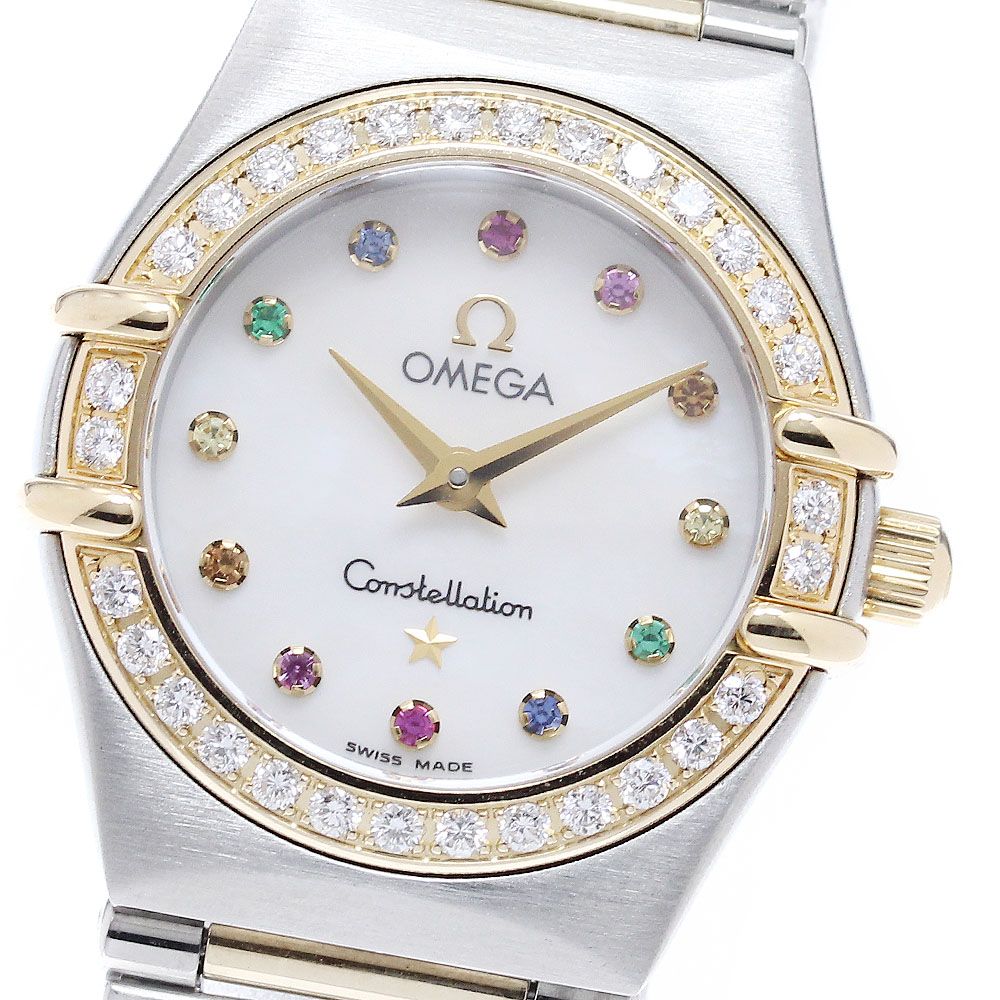 オメガ OMEGA 1367.79 コンステレーション ミニ アイリス 12P ダイヤベゼル クォーツ レディース 良品 _966513
