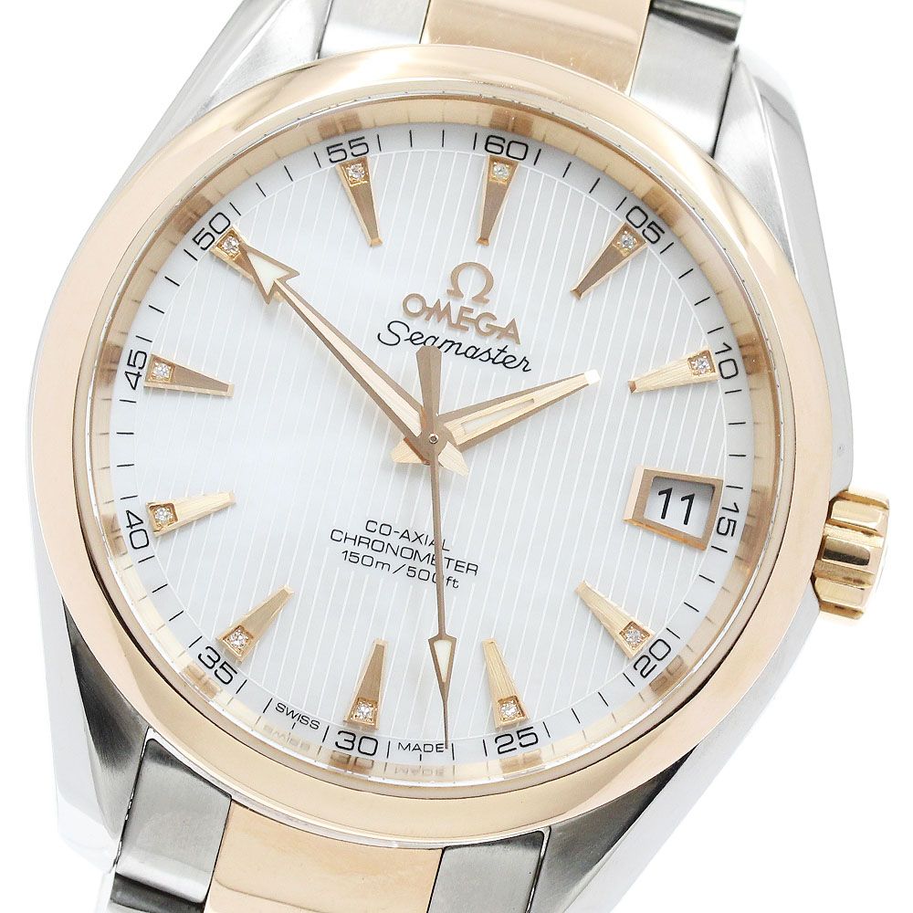 オメガ OMEGA 231.20.39.21.55.001 シーマスター アクアテラ コーアクシャル クロノメーター 11Pダイヤ 自動巻き メンズ 保証書付き_963152