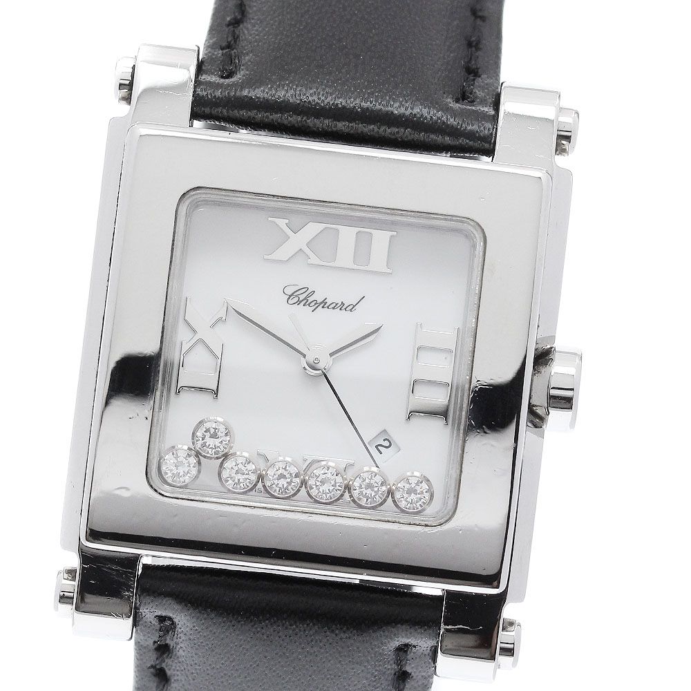 ショパール Chopard 8495 ハッピースポーツ 7Pダイヤ クォーツ レディース _963101