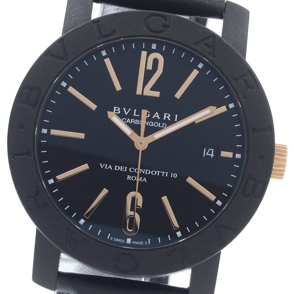 ブルガリ BVLGARI BB40CL ブルガリブルガリ カーボンゴールド デイト 自動巻き メンズ 良品 _965810