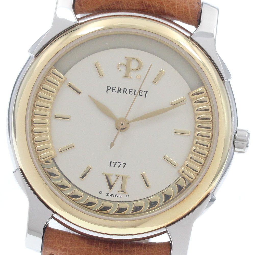 ペルレ PERRELET 2390 ダブルローター 自動巻き メンズ 良品 _965468