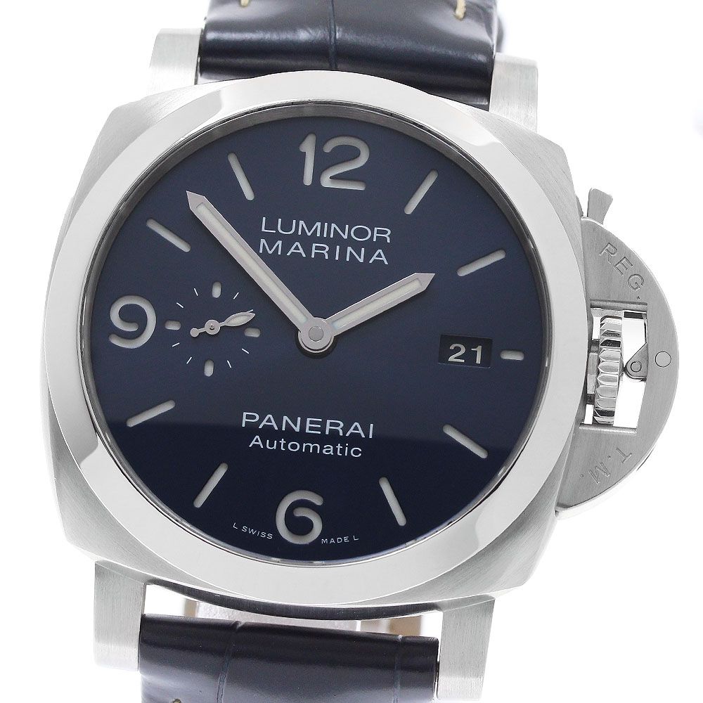 パネライ PANERAI PAM01313 ルミノール マリーナ 1950 3DAYS アッチャイオ デイト 自動巻き メンズ 美品 _965049