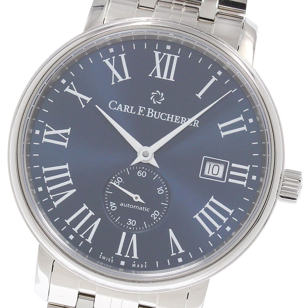 カール F.ブヘラ CARL F.BUCHERER 00.10321.08.51.21 アダマビ デイト スモールセコンド 自動巻き メンズ 美品 保証書付き_966329