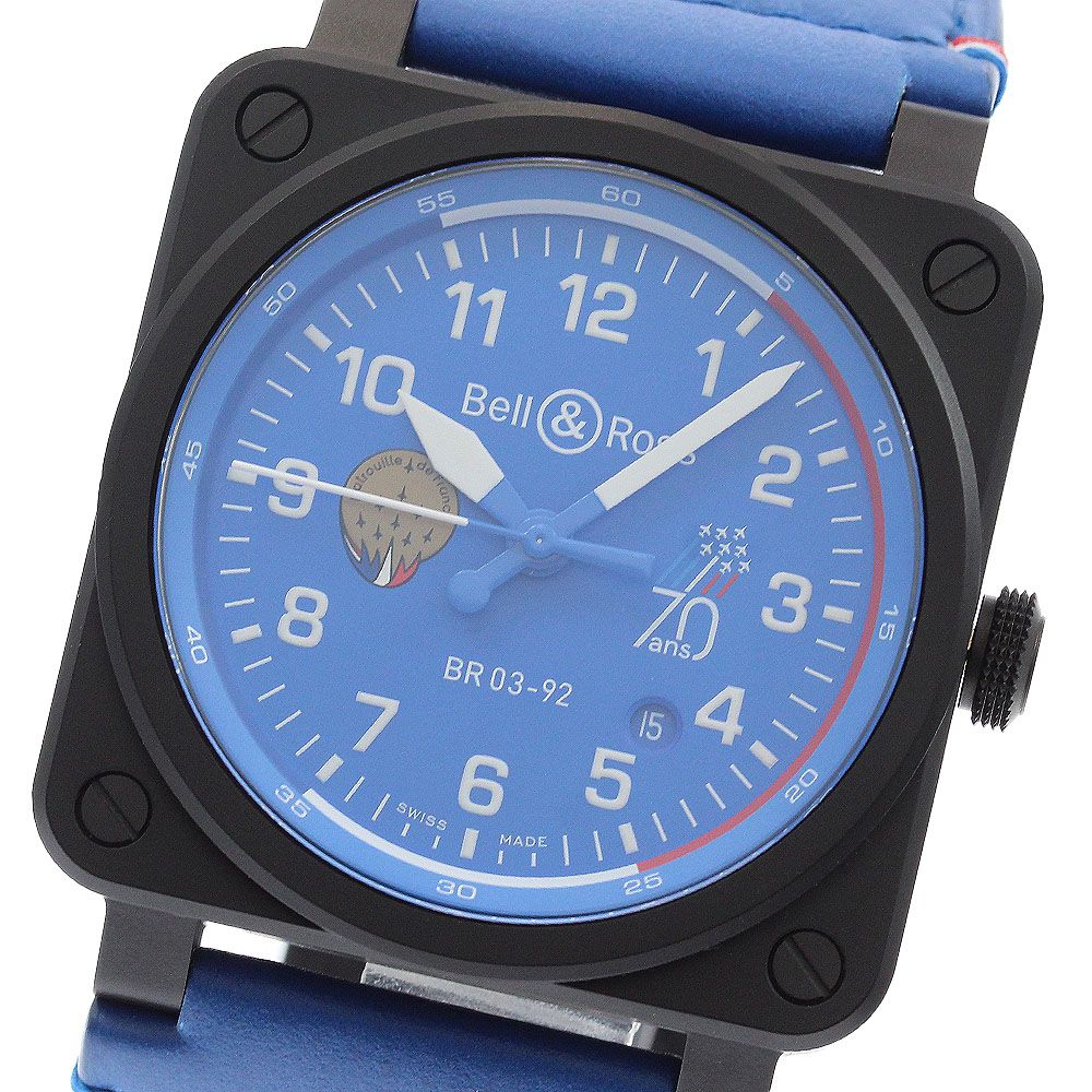 ベル＆ロス Bell＆Ross BR03-92-CBL パトルイユ・ド・フランス 70周年記念 世界限定999本 自動巻き メンズ 極美品 内箱・保証書付き_965717