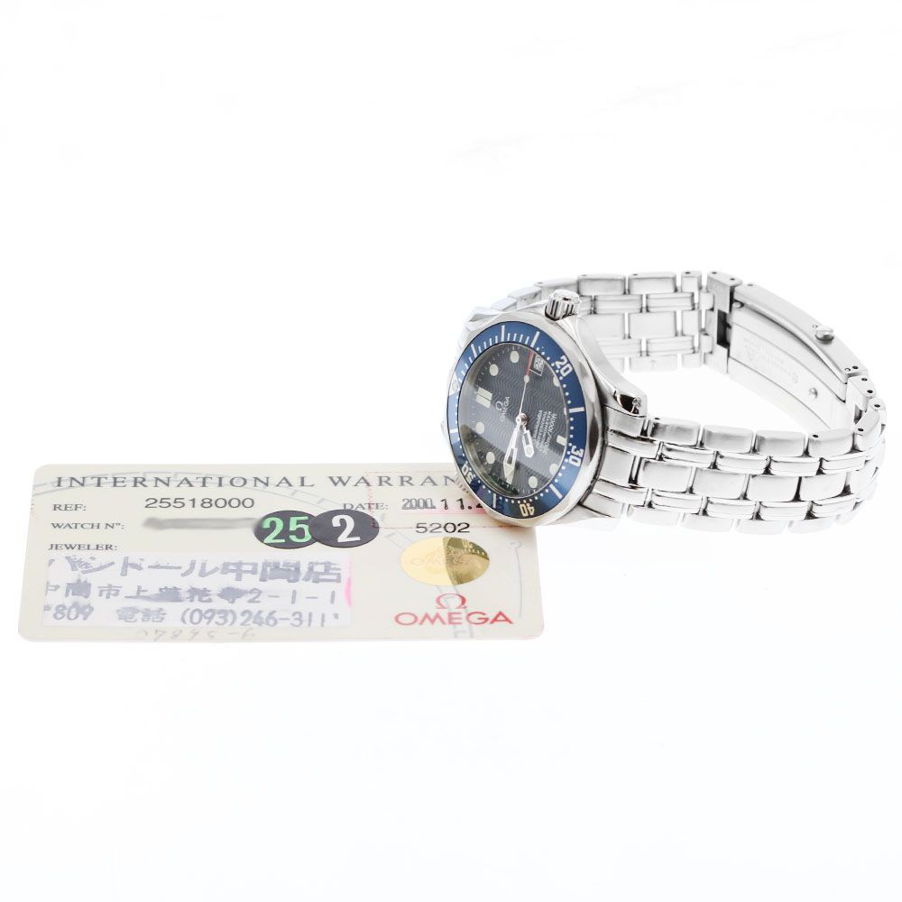 オメガ OMEGA 2551.80 シーマスター ダイバー 300M デイト 自動巻き ボーイズ 良品 保証書付き_962726｜詳細画像