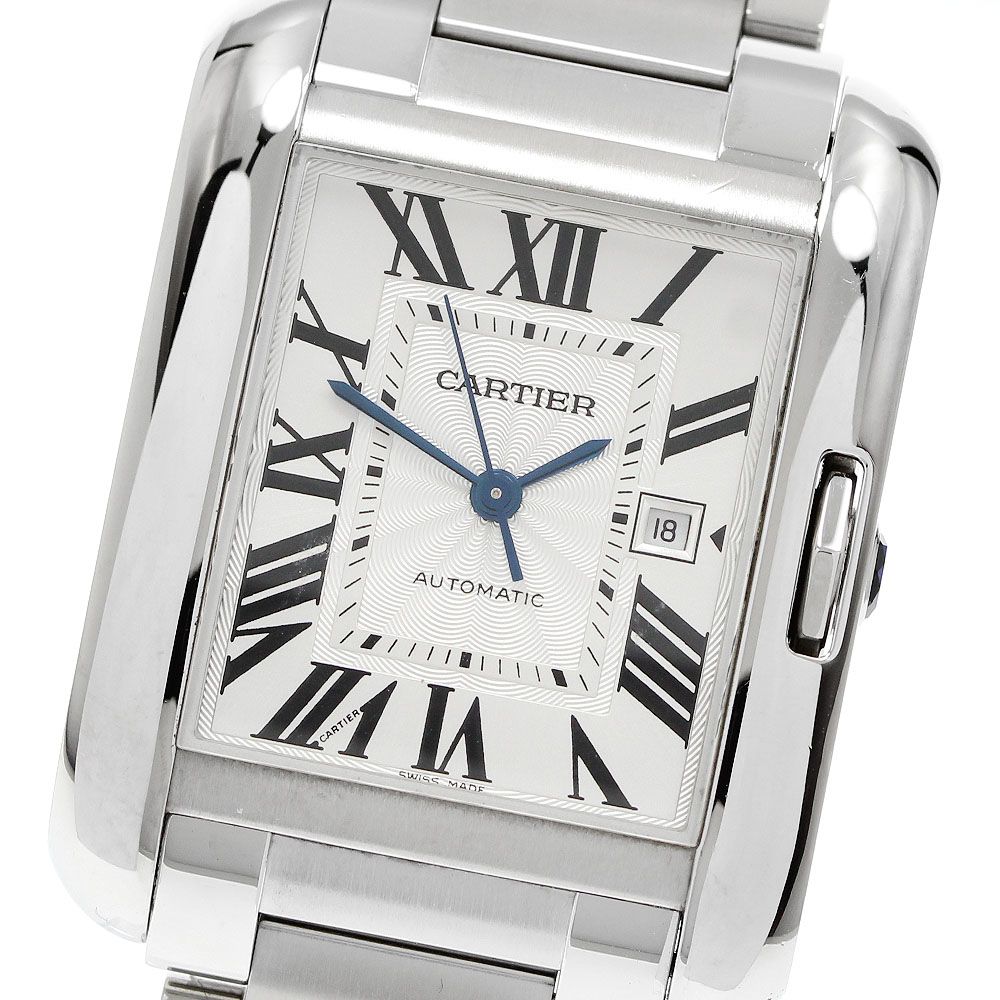 カルティエ CARTIER W5310009 タンクアングレーズLM デイト 自動巻き メンズ 良品 _960415