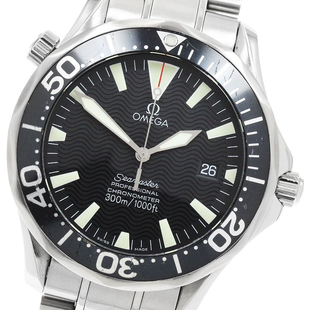 オメガ OMEGA 2254.50 シーマスター300 デイト 自動巻き メンズ 保証書付き_962851