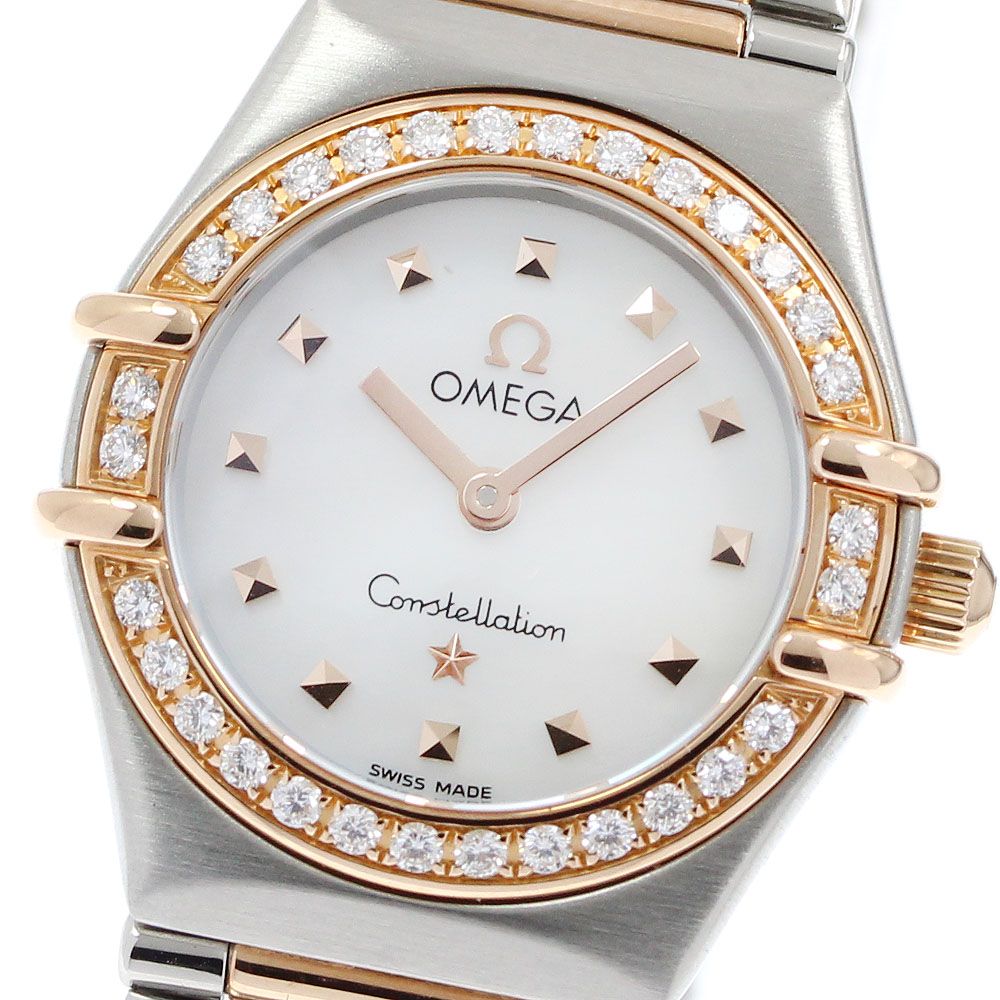 オメガ OMEGA 1368.71 コンステレーションミニ マイチョイス ダイヤベゼル クォーツ レディース 美品 _966429