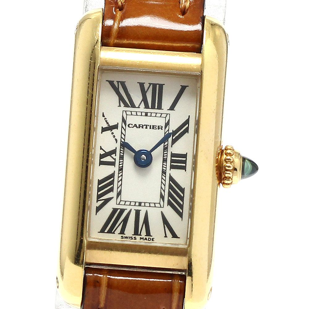 カルティエ CARTIER W1529956 タンクアロンジェ K18YG クォーツ レディース 箱付き_932674