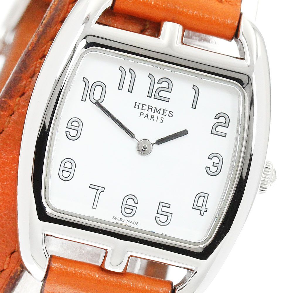 エルメス HERMES CT1.210 ケープコッド トノー ドゥブルトゥール クォーツ レディース 内箱・保証書付き_967123
